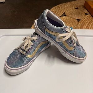 Vans Kids Glitter Sneakers - Silver and Gold
